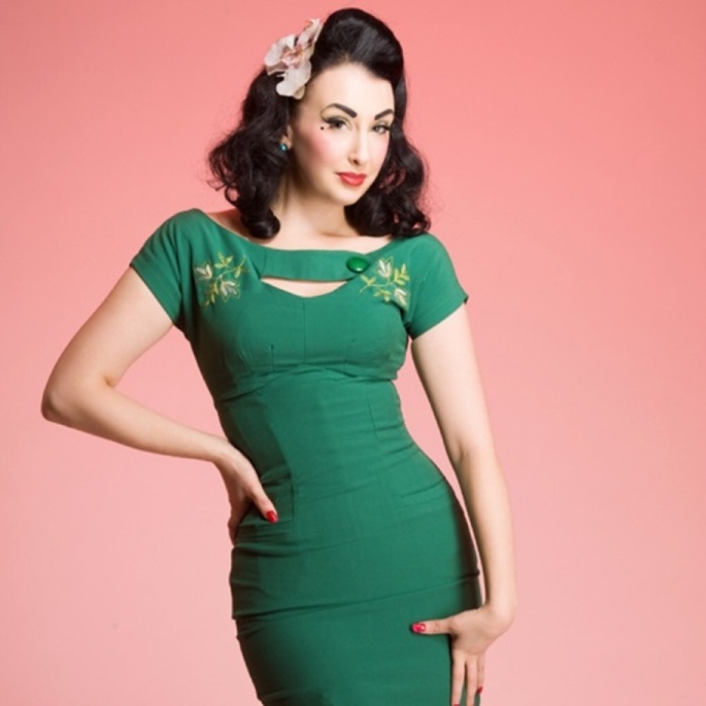 Bettie Paige Sierra pencil dress, size medium.